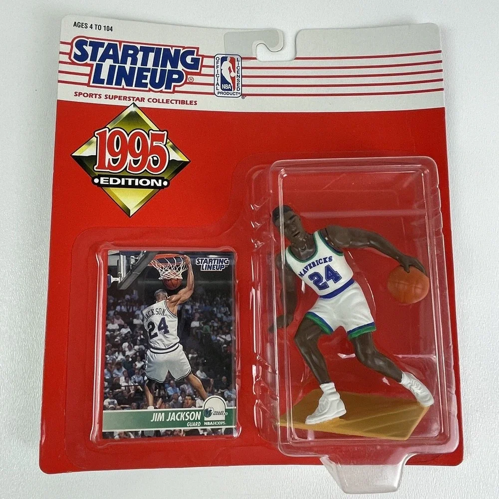 NBA Starting Lineup SLU Jim Jackson Action Figure Dallas Mavericks 1995